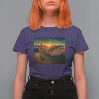 Route Highway 66 Raccoon T Shirt For Women Americana Road Trip