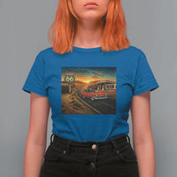 Route Highway 66 Raccoon T Shirt For Women Americana Road Trip