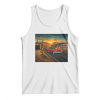 Route Highway 66 Raccoon Tank Top Americana Road Trip