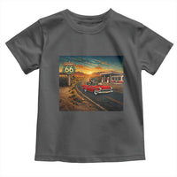 Route Highway 66 Raccoon Toddler T Shirt Americana Road Trip