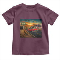 Route Highway 66 Raccoon Toddler T Shirt Americana Road Trip