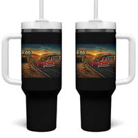 Route Highway 66 Raccoon Tumbler With Handle Americana Road Trip