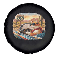 Route Highway 66 Cat Spare Tire Cover Americana Road Trip