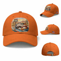 Route Highway 66 Cat Baseball Cap Americana Road Trip