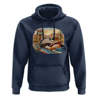 Route Highway 66 Cat Hoodie Americana Road Trip