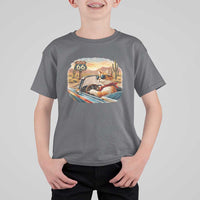 Route Highway 66 Cat T Shirt For Kid Americana Road Trip