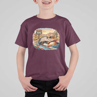Route Highway 66 Cat T Shirt For Kid Americana Road Trip