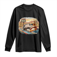 Route Highway 66 Cat Long Sleeve Shirt Americana Road Trip