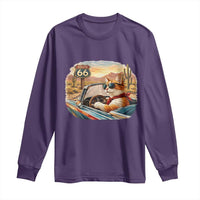 Route Highway 66 Cat Long Sleeve Shirt Americana Road Trip