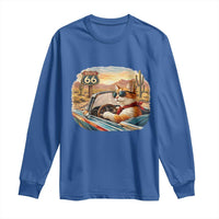 Route Highway 66 Cat Long Sleeve Shirt Americana Road Trip