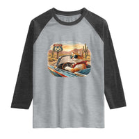 Route Highway 66 Cat Raglan Shirt Americana Road Trip