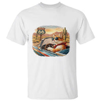 Route Highway 66 Cat T Shirt Americana Road Trip