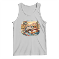 Route Highway 66 Cat Tank Top Americana Road Trip