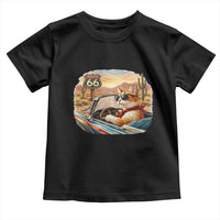 Route Highway 66 Cat Toddler T Shirt Americana Road Trip