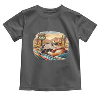 Route Highway 66 Cat Toddler T Shirt Americana Road Trip