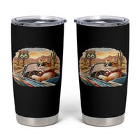 Route Highway 66 Cat Tumbler Cup Americana Road Trip