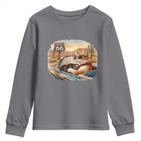 Route Highway 66 Cat Youth Sweatshirt Americana Road Trip