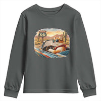 Route Highway 66 Cat Youth Sweatshirt Americana Road Trip