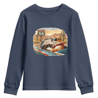 Route Highway 66 Cat Youth Sweatshirt Americana Road Trip
