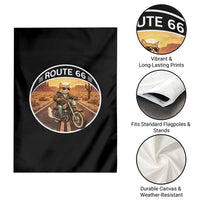 Route Highway 66 Motorcycle Cat Garden Flag Road Trip Adventure