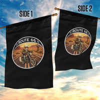 Route Highway 66 Motorcycle Cat Garden Flag Road Trip Adventure