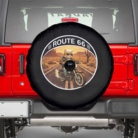 Route Highway 66 Motorcycle Cat Spare Tire Cover Road Trip Adventure