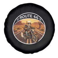 Route Highway 66 Motorcycle Cat Spare Tire Cover Road Trip Adventure