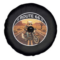 Route Highway 66 Motorcycle Cat Spare Tire Cover Road Trip Adventure