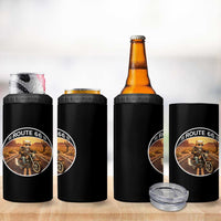 Route Highway 66 Motorcycle Cat 4 in 1 Can Cooler Tumbler Road Trip Adventure