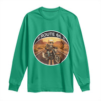 Route Highway 66 Motorcycle Cat Long Sleeve Shirt Road Trip Adventure