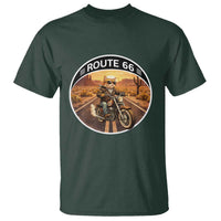 Route Highway 66 Motorcycle Cat T Shirt Road Trip Adventure
