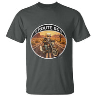 Route Highway 66 Motorcycle Cat T Shirt Road Trip Adventure