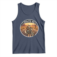Route Highway 66 Motorcycle Cat Tank Top Road Trip Adventure