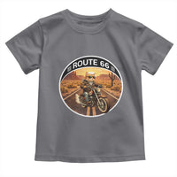 Route Highway 66 Motorcycle Cat Toddler T Shirt Road Trip Adventure