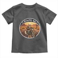 Route Highway 66 Motorcycle Cat Toddler T Shirt Road Trip Adventure
