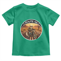 Route Highway 66 Motorcycle Cat Toddler T Shirt Road Trip Adventure
