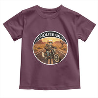 Route Highway 66 Motorcycle Cat Toddler T Shirt Road Trip Adventure