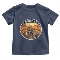 Route Highway 66 Motorcycle Cat Toddler T Shirt Road Trip Adventure