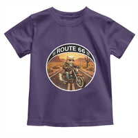 Route Highway 66 Motorcycle Cat Toddler T Shirt Road Trip Adventure
