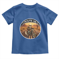 Route Highway 66 Motorcycle Cat Toddler T Shirt Road Trip Adventure