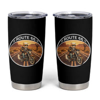 Route Highway 66 Motorcycle Cat Tumbler Cup Road Trip Adventure
