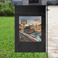 Funny Route Highway 66 Cat Lover Garden Flag Mother Road Travel Gift