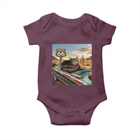 Funny Route Highway 66 Cat Lover Baby Onesie Mother Road Travel Gift