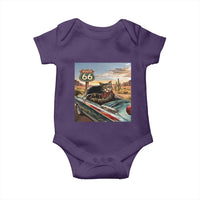 Funny Route Highway 66 Cat Lover Baby Onesie Mother Road Travel Gift