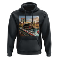 Funny Route Highway 66 Cat Lover Hoodie Mother Road Travel Gift