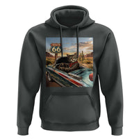 Funny Route Highway 66 Cat Lover Hoodie Mother Road Travel Gift
