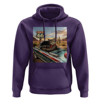Funny Route Highway 66 Cat Lover Hoodie Mother Road Travel Gift