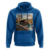 Funny Route Highway 66 Cat Lover Hoodie Mother Road Travel Gift