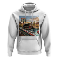 Funny Route Highway 66 Cat Lover Hoodie Mother Road Travel Gift