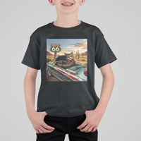 Funny Route Highway 66 Cat Lover T Shirt For Kid Mother Road Travel Gift